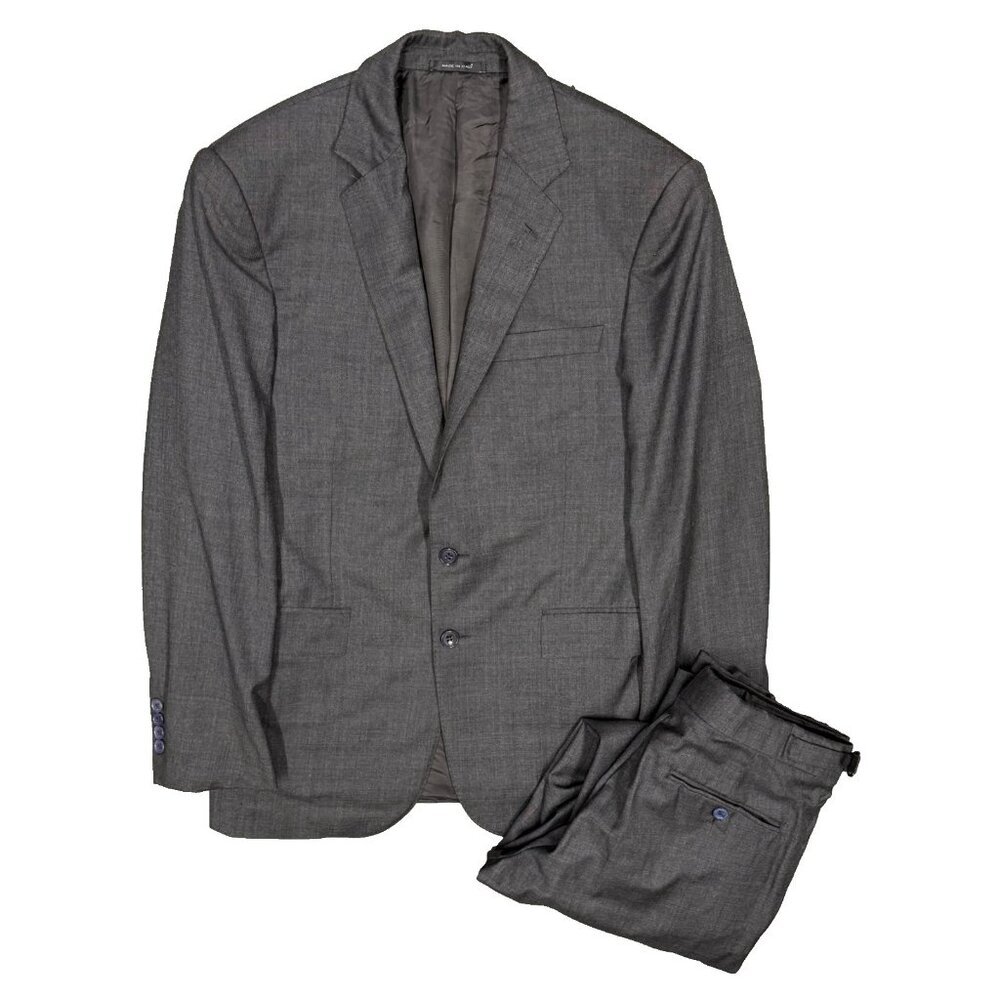 Ralph Lauren Suit Black Label 2pc Sharkskin Made in Italy Grey 38S 30x30